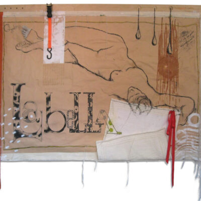 #Angel Diaz, #YNOTngl — La Bella - 1999. Size: 72" x 56". Combine, cast and mixed medium on industrial Kraft paper