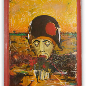 angel-diaz - Warriors - 1987 36" x 24" x 4" — Combine, Mixed medium, on wood panel PRIVÉ: NYC— USA, private collection.