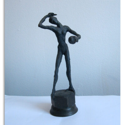 #Angel Diaz, # YNOTngl — NOVA — 1990 7." x 2" — wax and metal sculpture. Available on copper casting