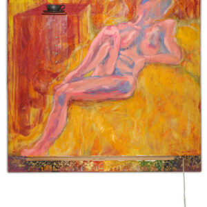#angel-diaz— Cup of Tea — 1989. 52” x  48”  mixed medium on Canvas. PRIVÉ: NY — USA, private collection.